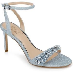 Jewel Badgley Mischka Women's Dallyce Stiletto Evening Sandals - Sky Blue  8 new